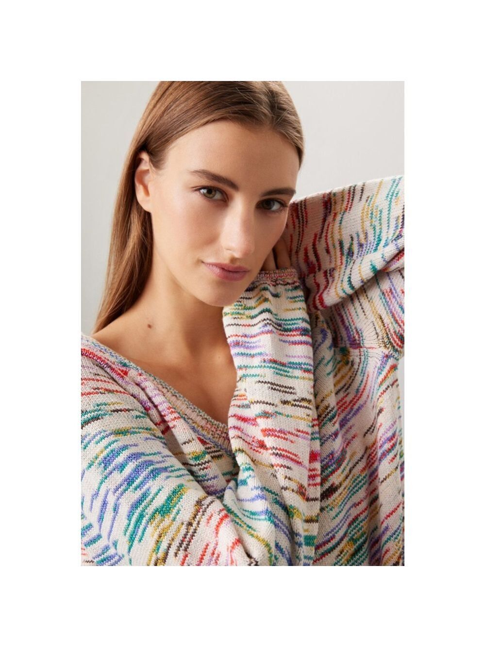 Levi's Austin V-neck Sweater Size M Space Dye Multi color